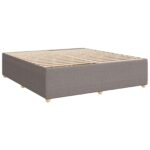 vidaXL Posteľ boxspring s matracom Sivohnedá 200 x 200 cm Látka – Obrázok 4