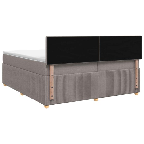 vidaXL Posteľ boxspring s matracom Sivohnedá 200 x 200 cm Látka – Obrázok 7