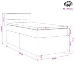 vidaXL Posteľ boxspring s matracom Modrá 90 x 190 cm Zamat – Obrázok 11