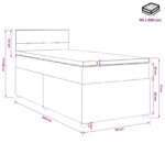 vidaXL Posteľ boxspring s matracom Modrá 90 x 200 cm Zamat – Obrázok 11