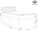 vidaXL Posteľ boxspring s matracom Ružová 100 x 200 cm Zamat – Obrázok 12
