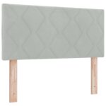 vidaXL Posteľ boxspring s matracom Svetlosivá 120 x 190 cm Zamat – Obrázok 3