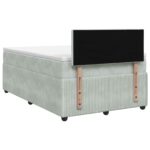 vidaXL Posteľ boxspring s matracom Svetlosivá 120 x 190 cm Zamat – Obrázok 7