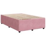 vidaXL Posteľ boxspring s matracom Ružová 120 x 200 cm Zamat – Obrázok 4