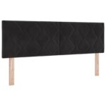 vidaXL Posteľ boxspring s matracom Čierna 140 x 190 cm Zamat – Obrázok 3