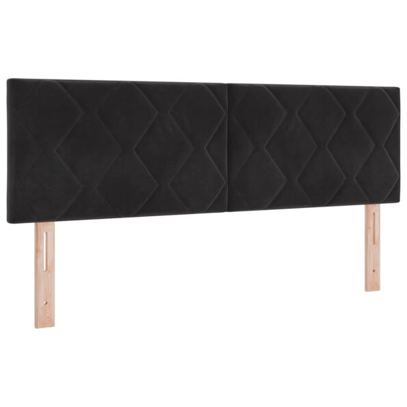 vidaXL Posteľ boxspring s matracom Čierna 140 x 190 cm Zamat – Obrázok 3