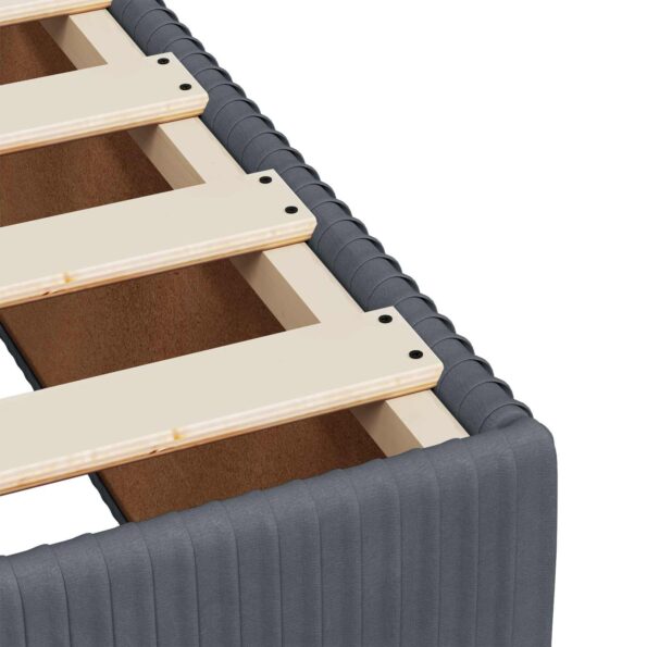 vidaXL Posteľ boxspring s matracom Tmavosivá 140 x 200 cm Zamat – Obrázok 9