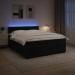 vidaXL Posteľ boxspring s matracom Čierna 160 x 200 cm Zamat – Obrázok 13