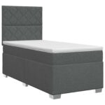 vidaXL Posteľ boxspring s matracom Tmavosivá 80 x 200 cm Látka – Obrázok 2