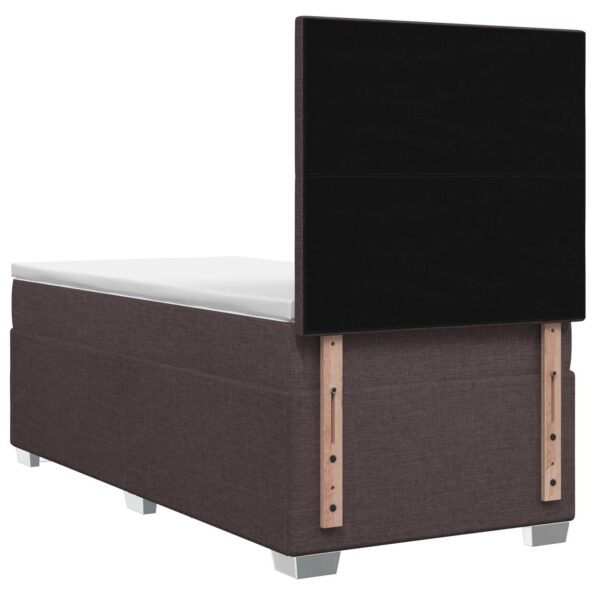 vidaXL Posteľ boxspring s matracom Tmavohnedá 90 x 200 cm Látka – Obrázok 7