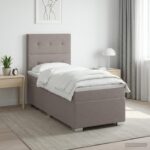 vidaXL Posteľ boxspring s matracom Sivohnedá 100 x 200 cm Látka – Obrázok 11