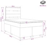 vidaXL Posteľ boxspring s matracom Sivohnedá 120 x 190 cm Látka – Obrázok 10