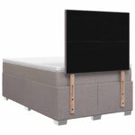 vidaXL Posteľ boxspring s matracom Sivohnedá 120 x 200 cm Látka – Obrázok 7