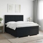 vidaXL Posteľ boxspring s matracom Čierna 140 x 200 cm Látka