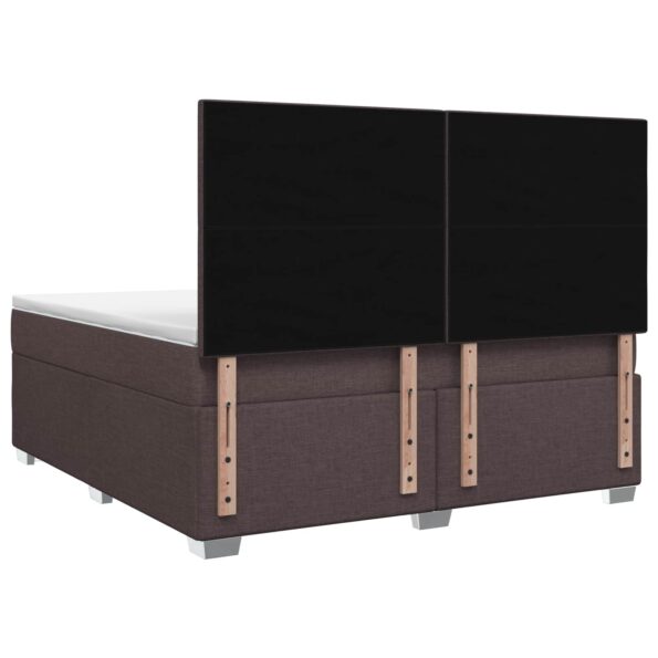 vidaXL Posteľ boxspring s matracom Tmavohnedá 160 x 200 cm Látka – Obrázok 7