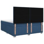 vidaXL Posteľ boxspring s matracom Modrá 200 x 200 cm Látka – Obrázok 7