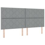 vidaXL Posteľ boxspring s matracom Svetlosivá 200 x 200 cm Látka – Obrázok 3