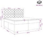 vidaXL Posteľ boxspring s matracom Čierna 200 x 200 cm Látka – Obrázok 11
