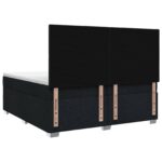 vidaXL Posteľ boxspring s matracom Čierna 200 x 200 cm Látka – Obrázok 8