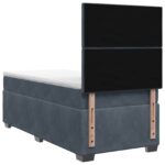 vidaXL Posteľ boxspring s matracom Tmavosivá 80 x 200 cm Zamat – Obrázok 7