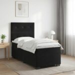 vidaXL Posteľ boxspring s matracom Čierna 80 x 200 cm Zamat – Obrázok 11