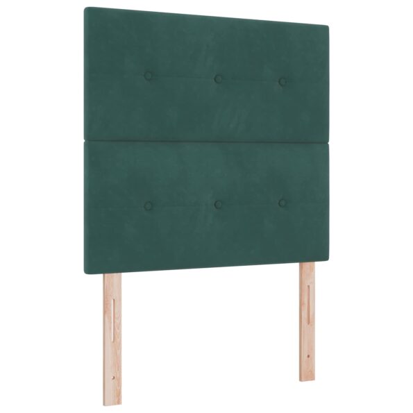 vidaXL Posteľ boxspring s matracom Tmavozelená 80 x 200 cm Zamat – Obrázok 3