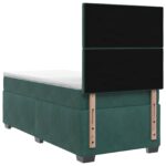 vidaXL Posteľ boxspring s matracom Tmavozelená 80 x 200 cm Zamat – Obrázok 7