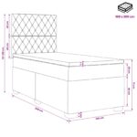 vidaXL Posteľ boxspring s matracom Ružová 100 x 200 cm Zamat – Obrázok 10