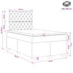 vidaXL Posteľ boxspring s matracom Ružová 120 x 200 cm Zamat – Obrázok 10