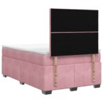 vidaXL Posteľ boxspring s matracom Ružová 120 x 200 cm Zamat – Obrázok 7