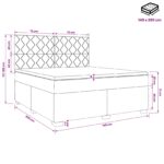 vidaXL Posteľ boxspring s matracom Tmavozelená 140 x 200 cm Zamat – Obrázok 10