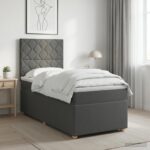 vidaXL Posteľ boxspring s matracom Tmavosivá 80 x 200 cm Látka