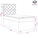 vidaXL Posteľ boxspring s matracom Sivohnedá 80 x 200 cm Látka – Obrázok 10