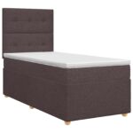 vidaXL Posteľ boxspring s matracom Tmavohnedá 90 x 190 cm Látka