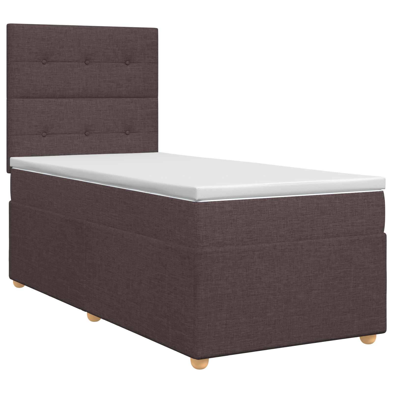 3453777_1.jpg vidaXL Posteľ boxspring s matracom Tmavohnedá 90 x 190 cm Látka – Obrázok 1