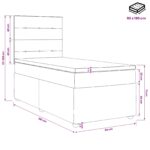 vidaXL Posteľ boxspring s matracom Tmavohnedá 90 x 190 cm Látka – Obrázok 10