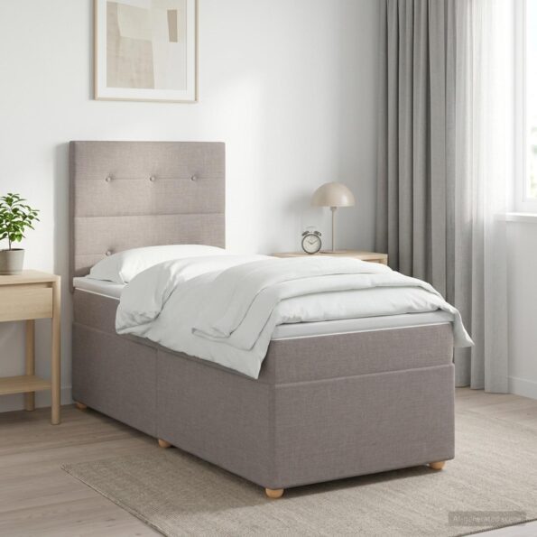 vidaXL Posteľ boxspring s matracom Sivohnedá 100 x 200 cm Látka – Obrázok 11