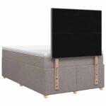 vidaXL Posteľ boxspring s matracom Sivohnedá 120 x 190 cm Látka – Obrázok 7