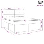 vidaXL Posteľ boxspring s matracom Tmavohnedá 160 x 200 cm Látka – Obrázok 10