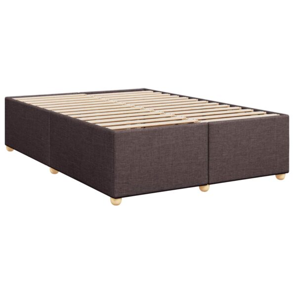 vidaXL Posteľ boxspring s matracom Tmavohnedá 160 x 200 cm Látka – Obrázok 4