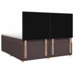 vidaXL Posteľ boxspring s matracom Tmavohnedá 160 x 200 cm Látka – Obrázok 7