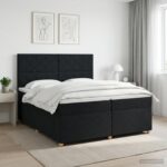 vidaXL Posteľ boxspring s matracom Čierna 200 x 200 cm Látka