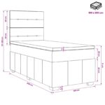 vidaXL Posteľ boxspring s matracom Sivohnedá 100 x 200 cm Látka – Obrázok 10