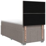 vidaXL Posteľ boxspring s matracom Sivohnedá 100 x 200 cm Látka – Obrázok 7