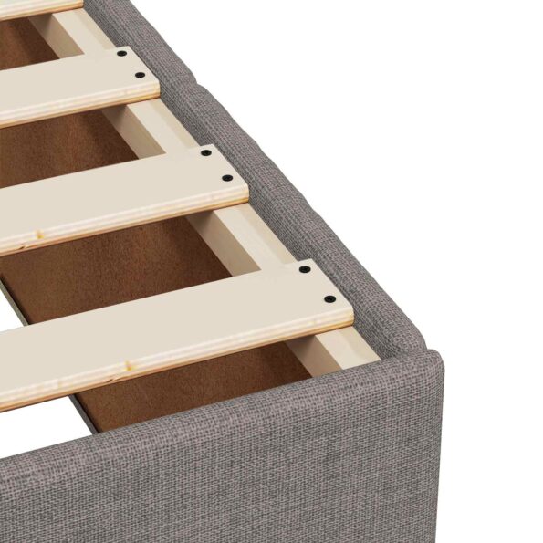 vidaXL Posteľ boxspring s matracom Sivohnedá 100 x 200 cm Látka – Obrázok 9