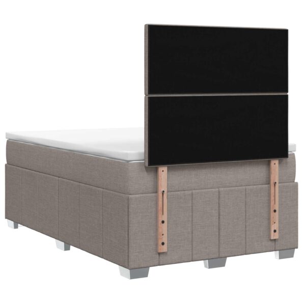 vidaXL Posteľ boxspring s matracom Sivohnedá 120 x 190 cm Látka – Obrázok 7