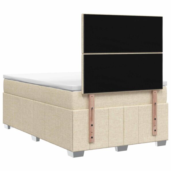 vidaXL Posteľ boxspring s matracom Krémová 120 x 190 cm Látka – Obrázok 7