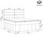 vidaXL Posteľ boxspring s matracom Čierna 140 x 190 cm Látka – Obrázok 10
