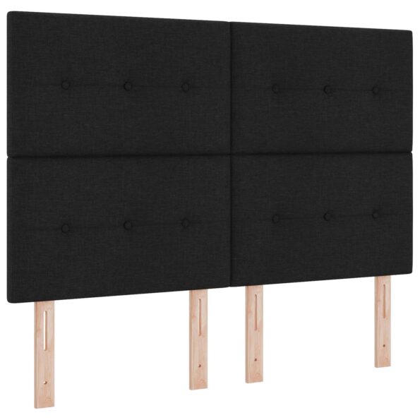 vidaXL Posteľ boxspring s matracom Čierna 140 x 190 cm Látka – Obrázok 3