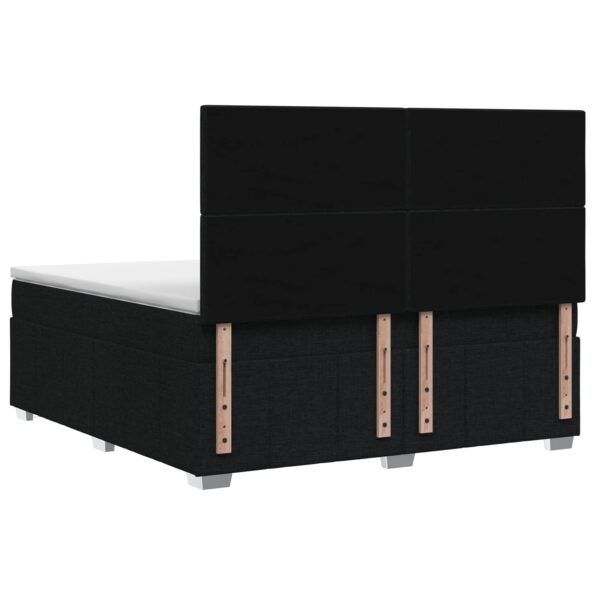 vidaXL Posteľ boxspring s matracom Čierna 140 x 190 cm Látka – Obrázok 7